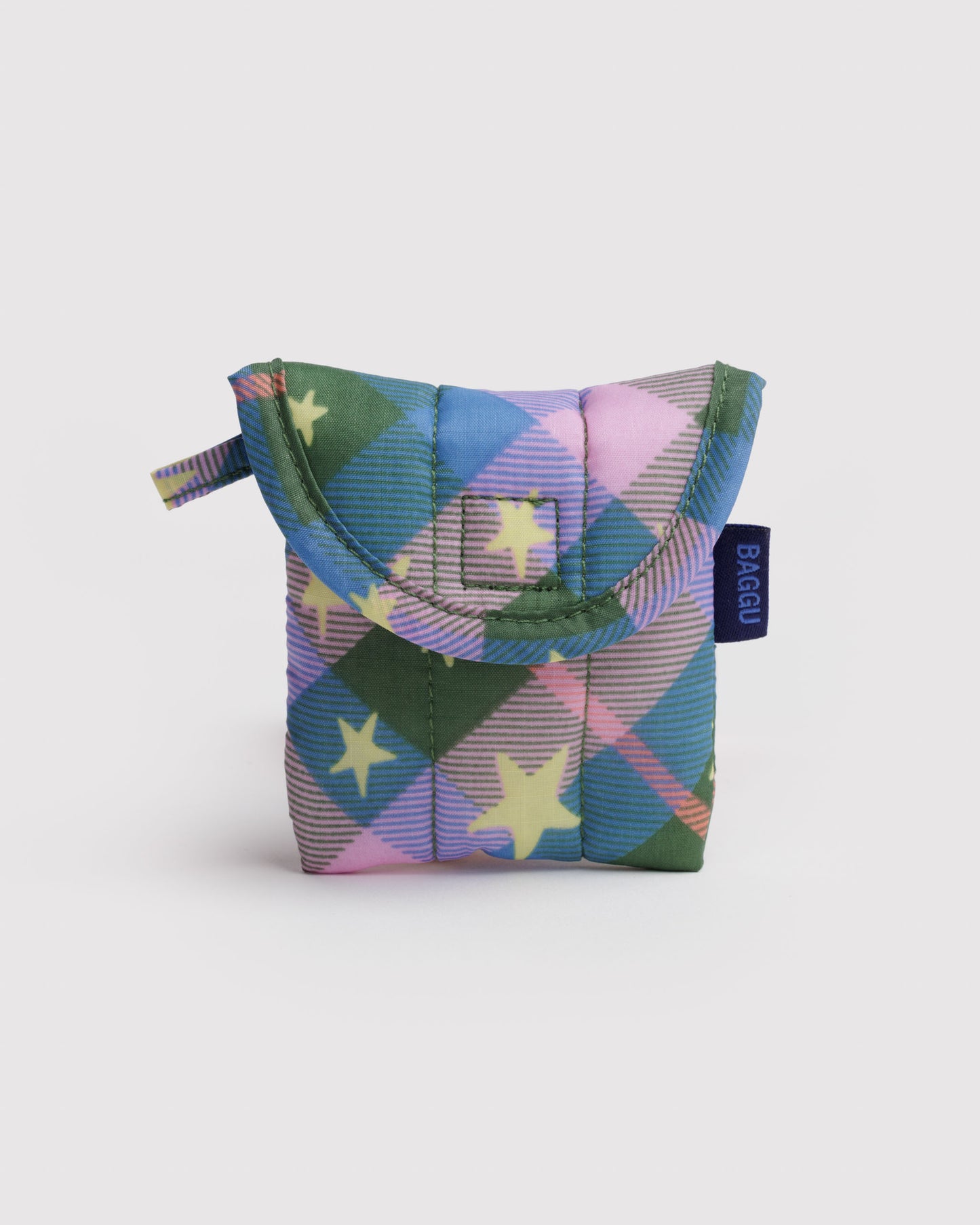 Baggu Puffy Earbuds Case - Star Plaid