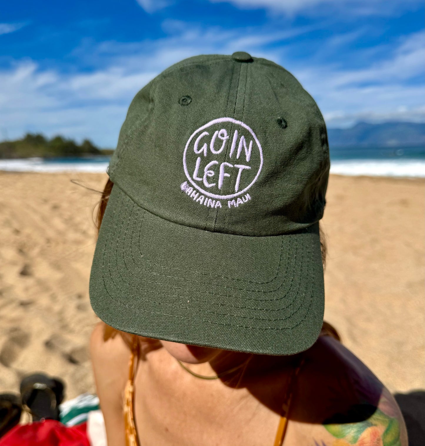GL x Aloha to Zen Embroidered Dad Hat - Purple Embroidery