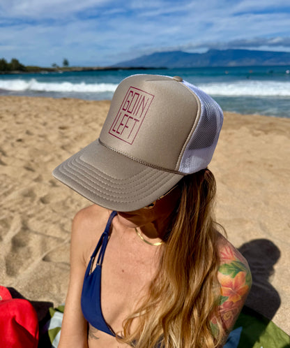 Goin Left OG Trucker Hat - Burgundy Ink