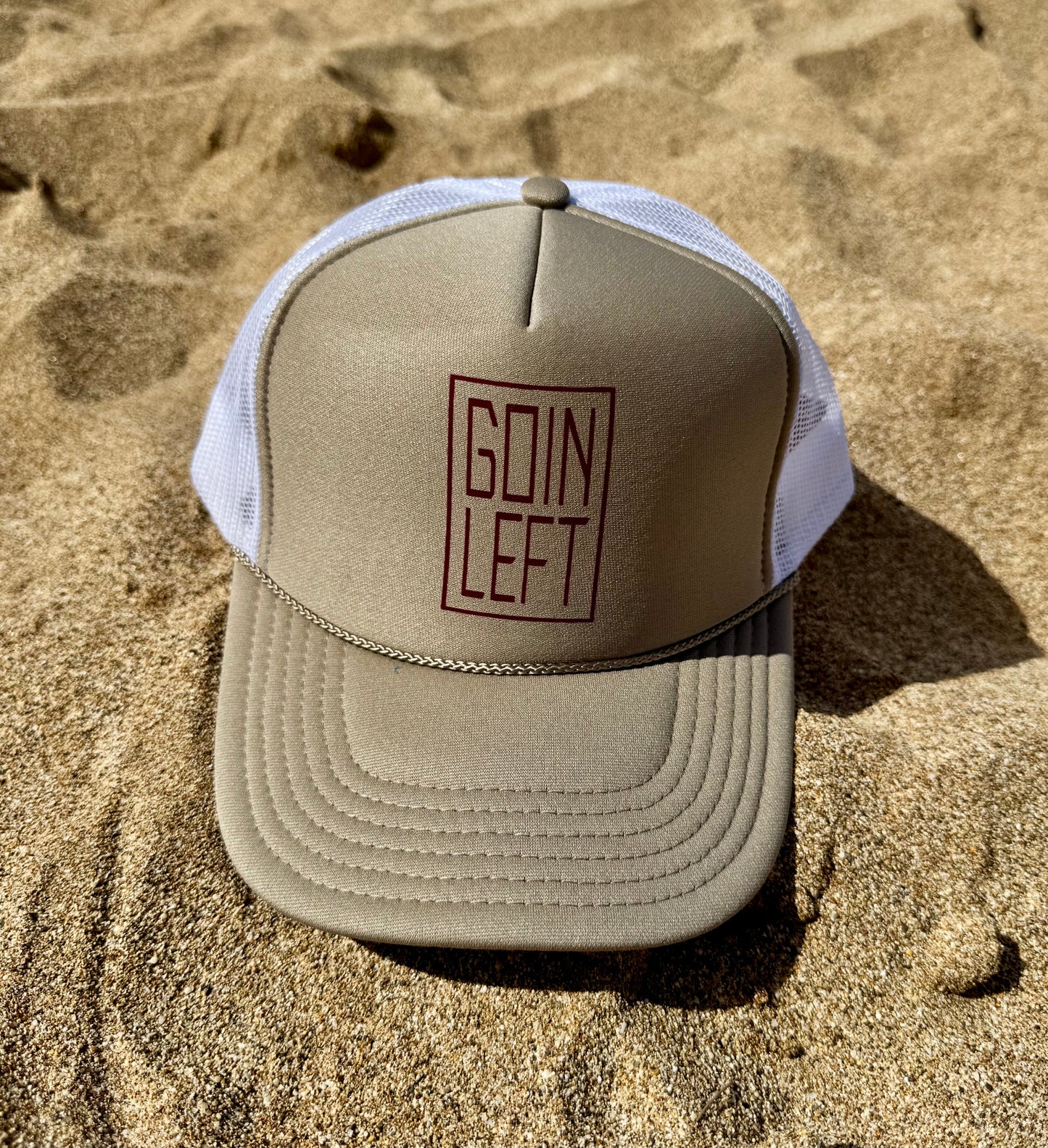 Goin Left OG Trucker Hat - Burgundy Ink