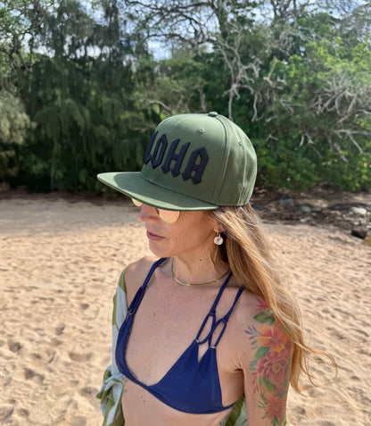 Embroidered ALOHA Canvas Cap