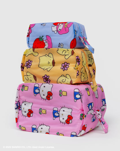 Baggu 3D Zip Reusable Bag Set - Hello Kitty and Friends Florals