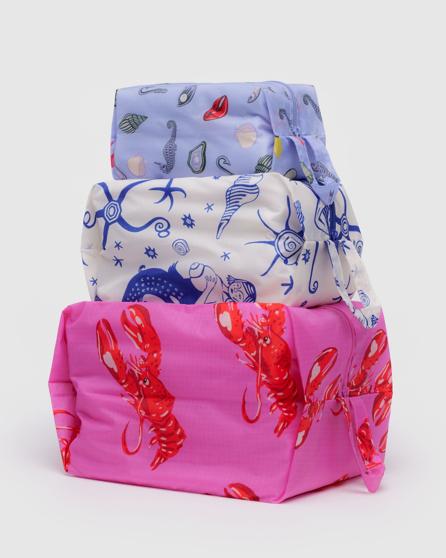 Baggu 3D Zip Reusable Bag Set - Sea Creatures