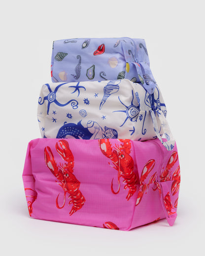 Baggu 3D Zip Reusable Bag Set - Sea Creatures