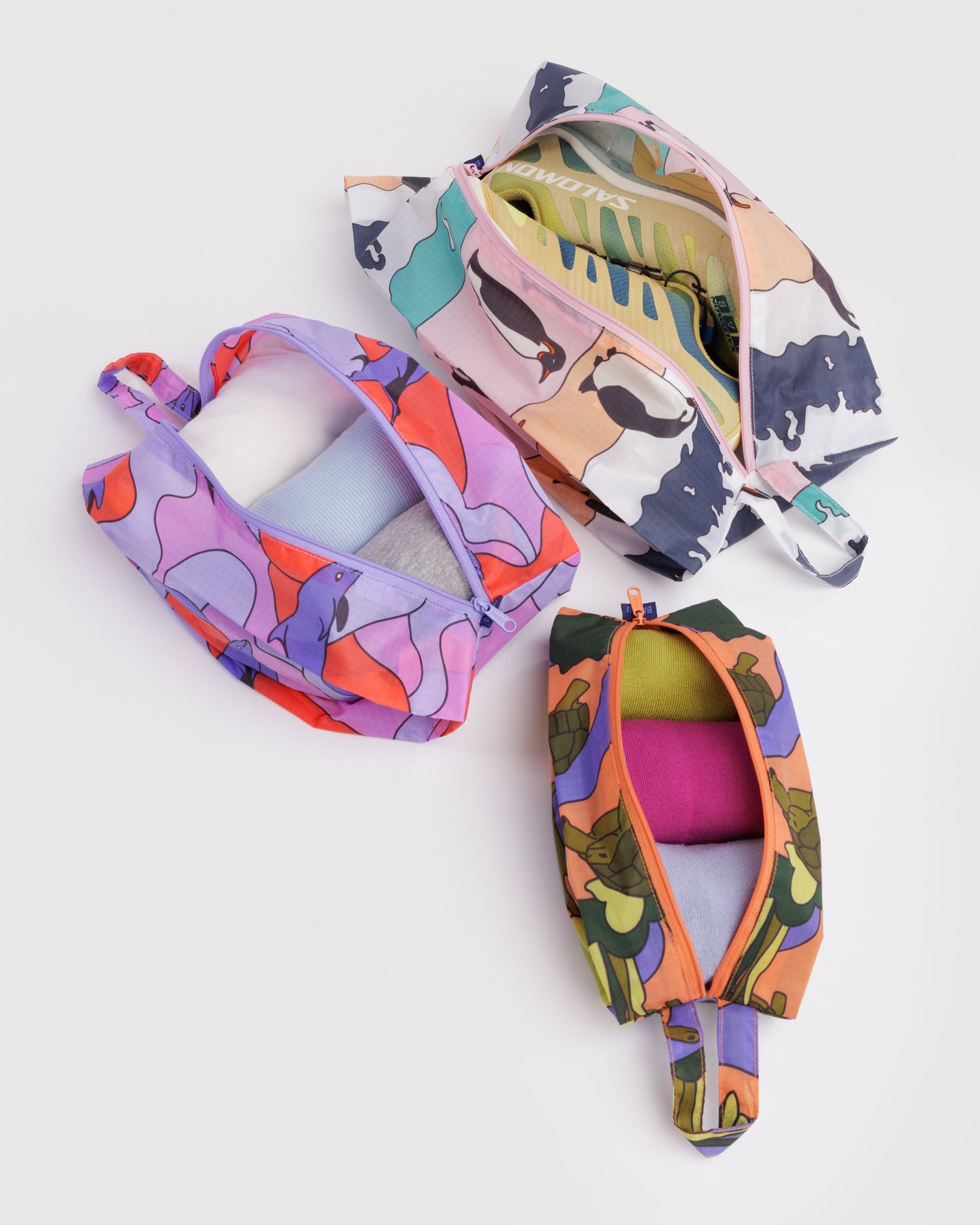 Baggu 3D Zip Reusable Bag Set - Vacation Animals