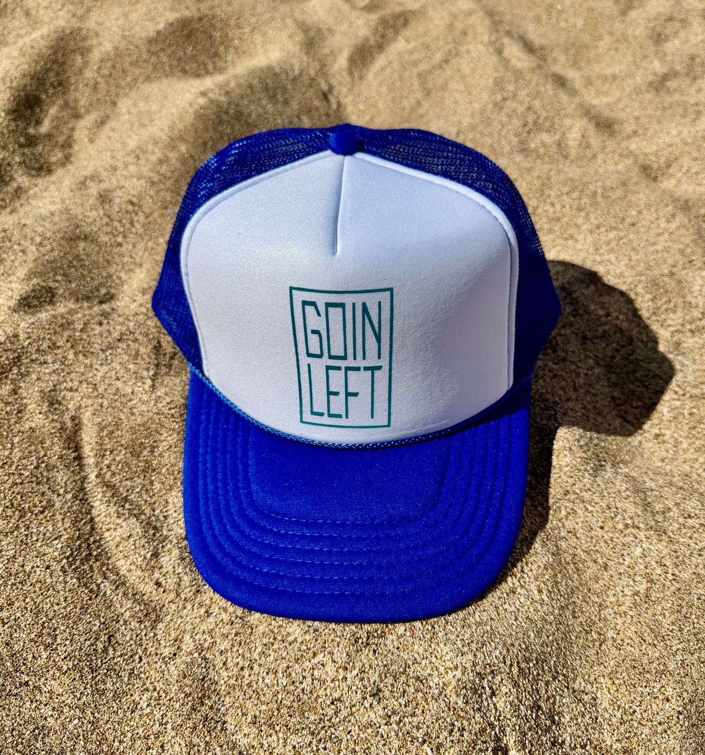 Goin Left OG Trucker Hat - Deep Aqua Ink