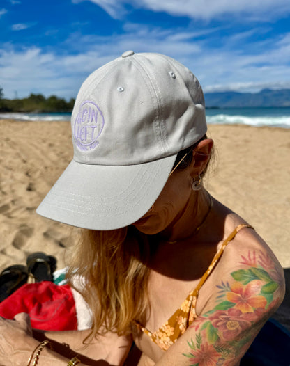 GL x Aloha to Zen Embroidered Dad Hat - Purple Embroidery