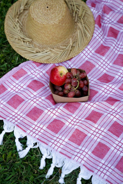 Beach Towel - ‘Ula ‘Ula in Red Palaka