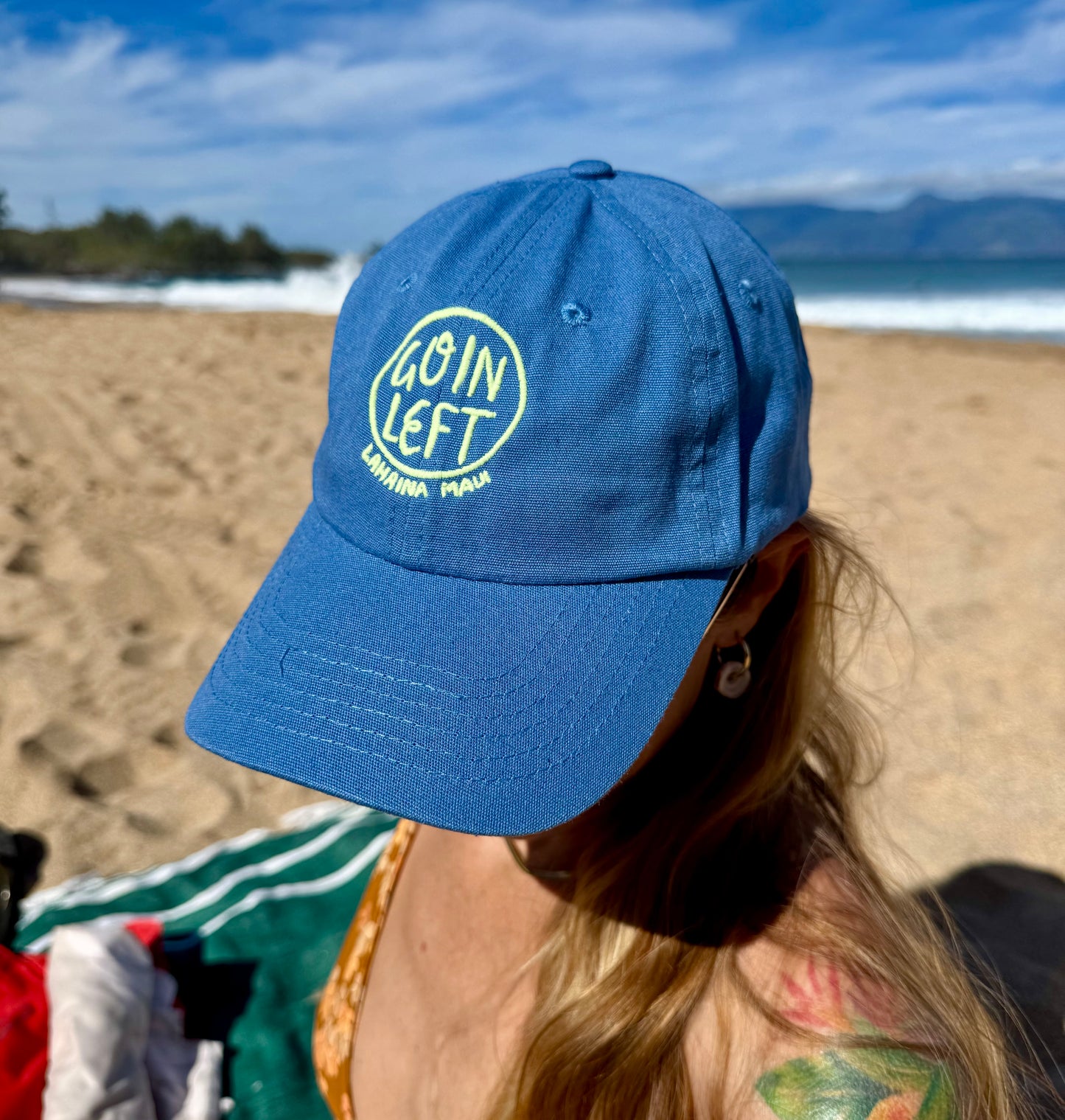 GL x Aloha to Zen Embroidered Dad Hat - Green Embroidery