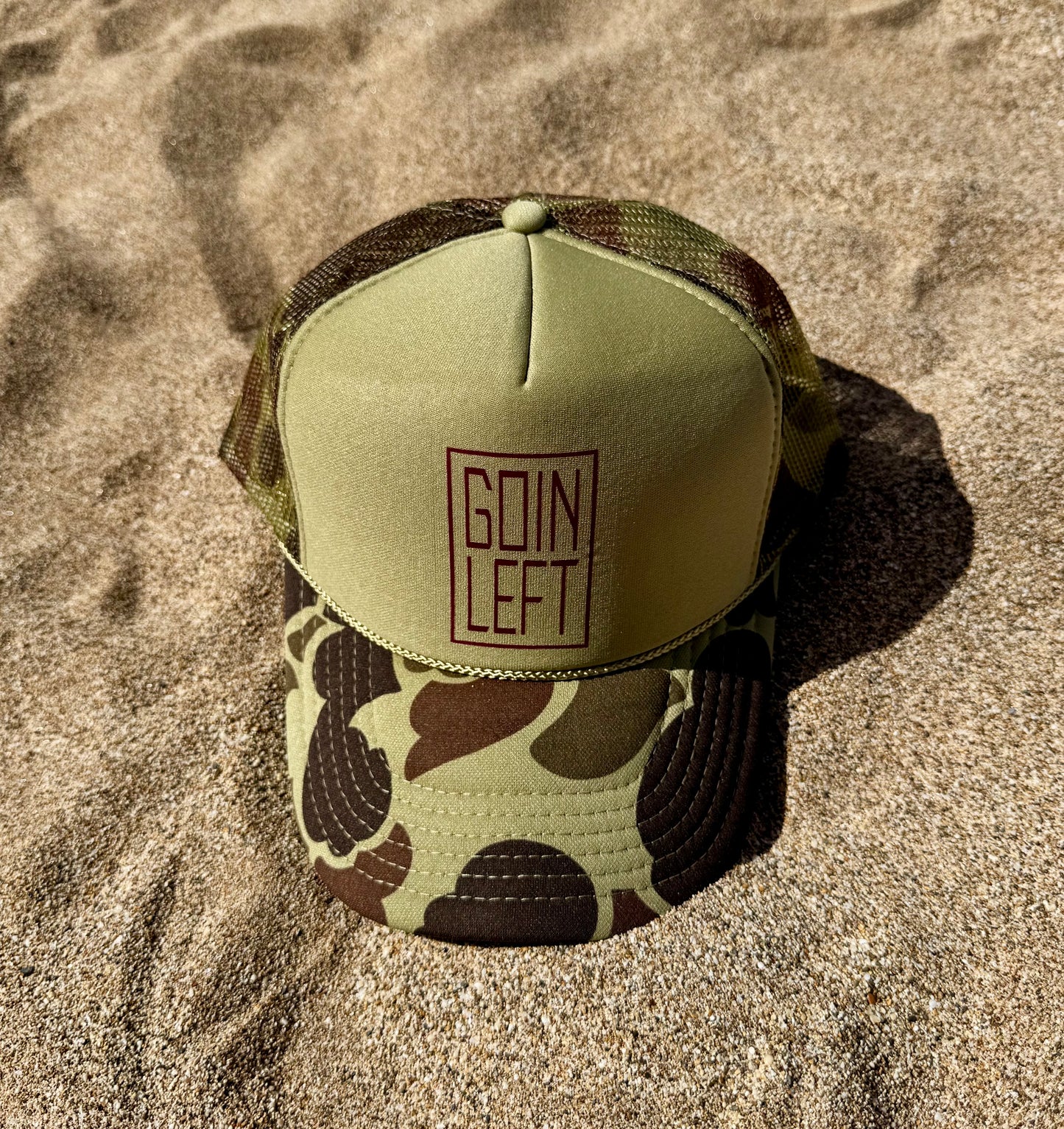 Goin Left OG Trucker Hat - Burgundy Ink
