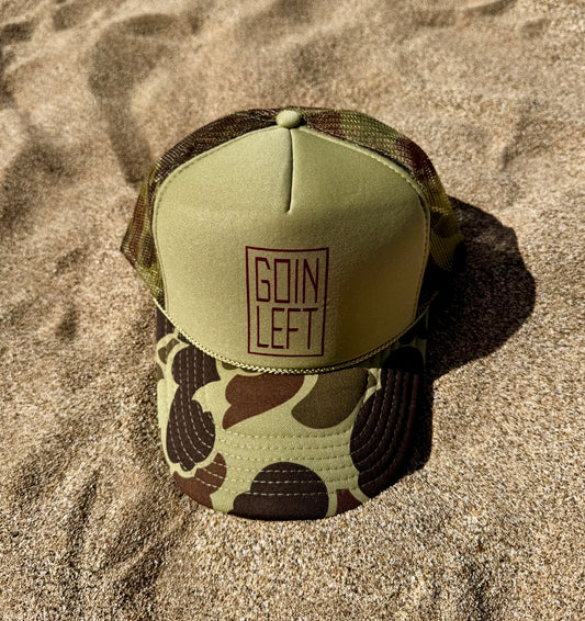 Goin Left OG Trucker Hat - Burgundy Ink