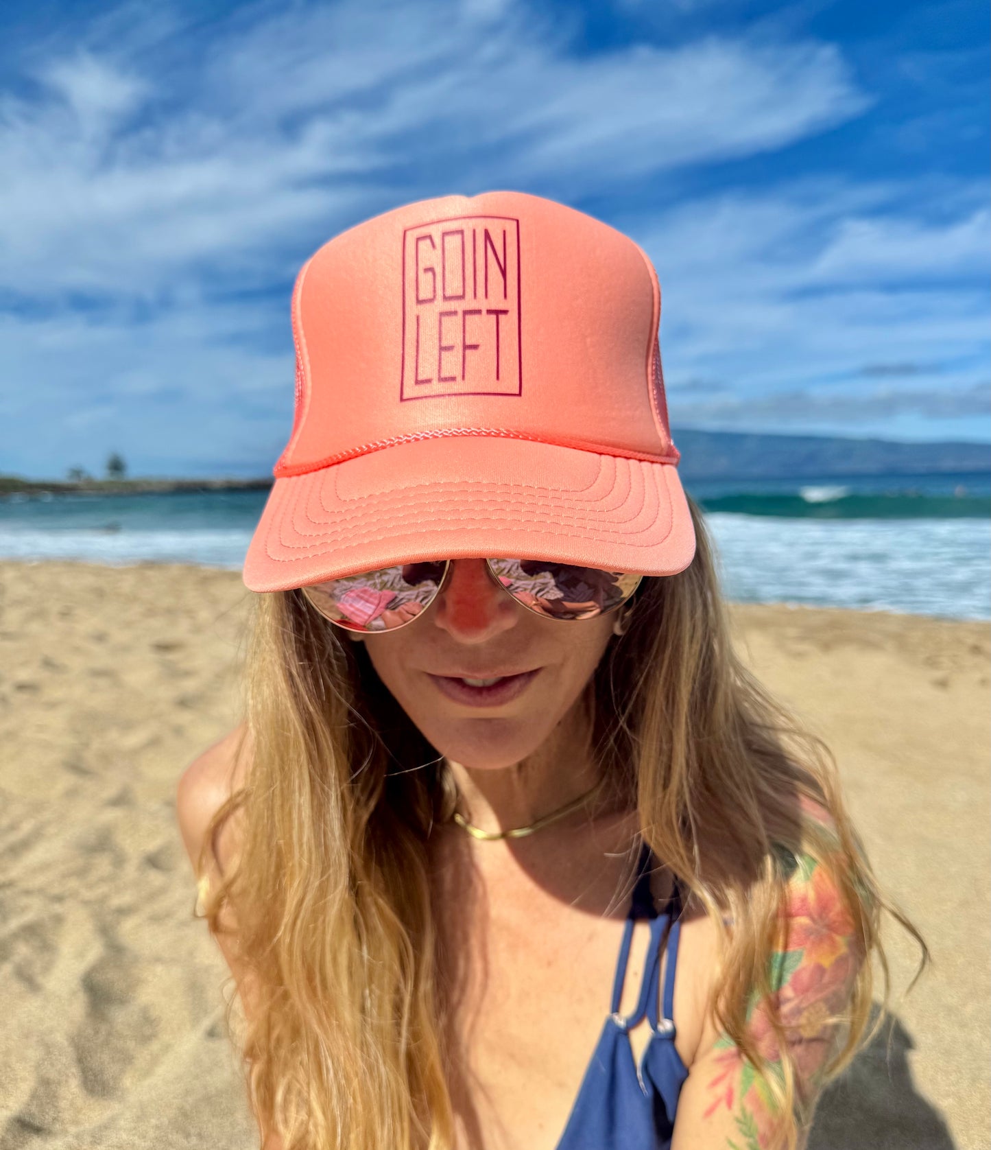 Goin Left OG Trucker Hat - Burgundy Ink