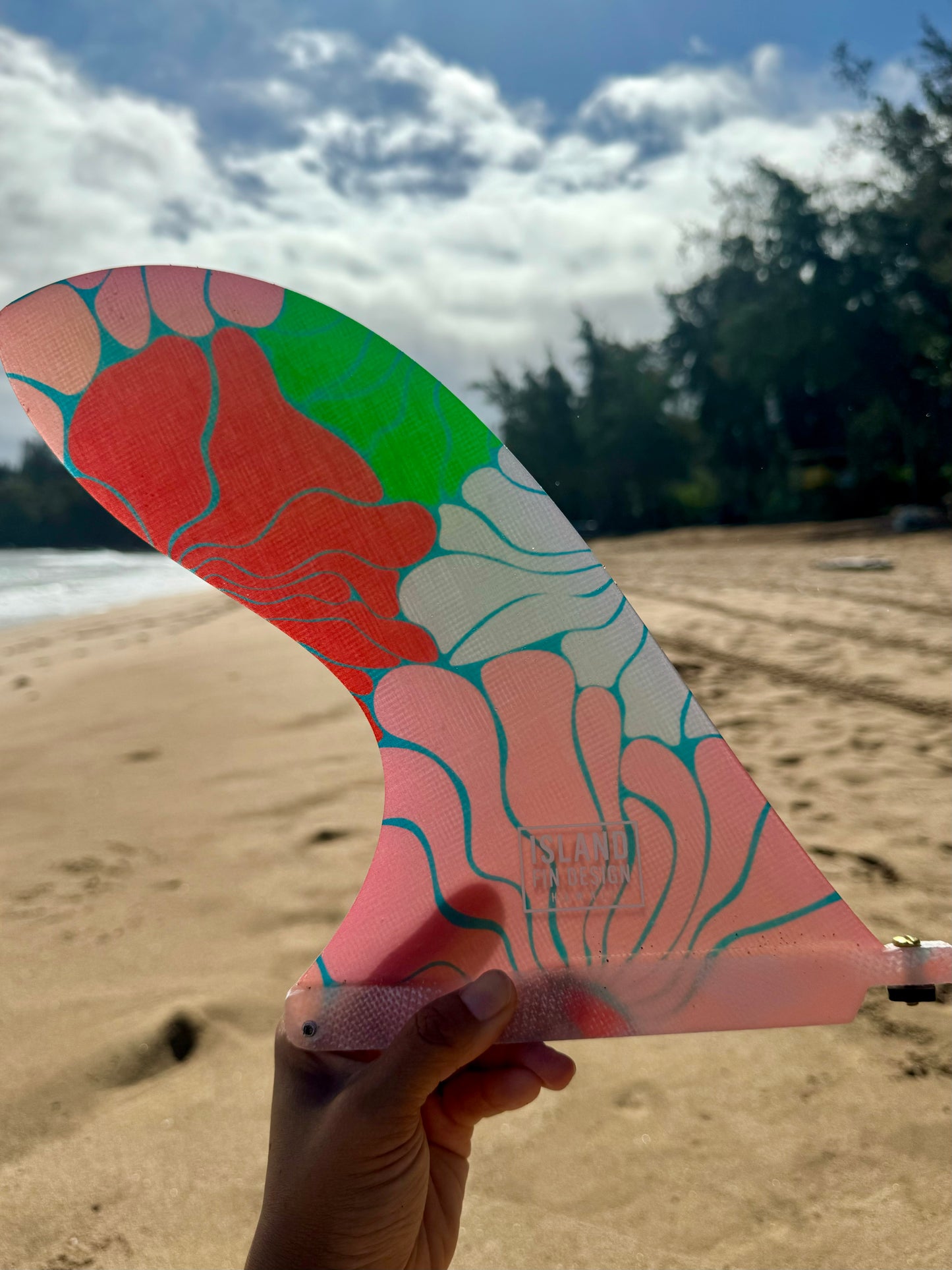 Island Fin Design - Pau Hana Fin - Retro Daisies