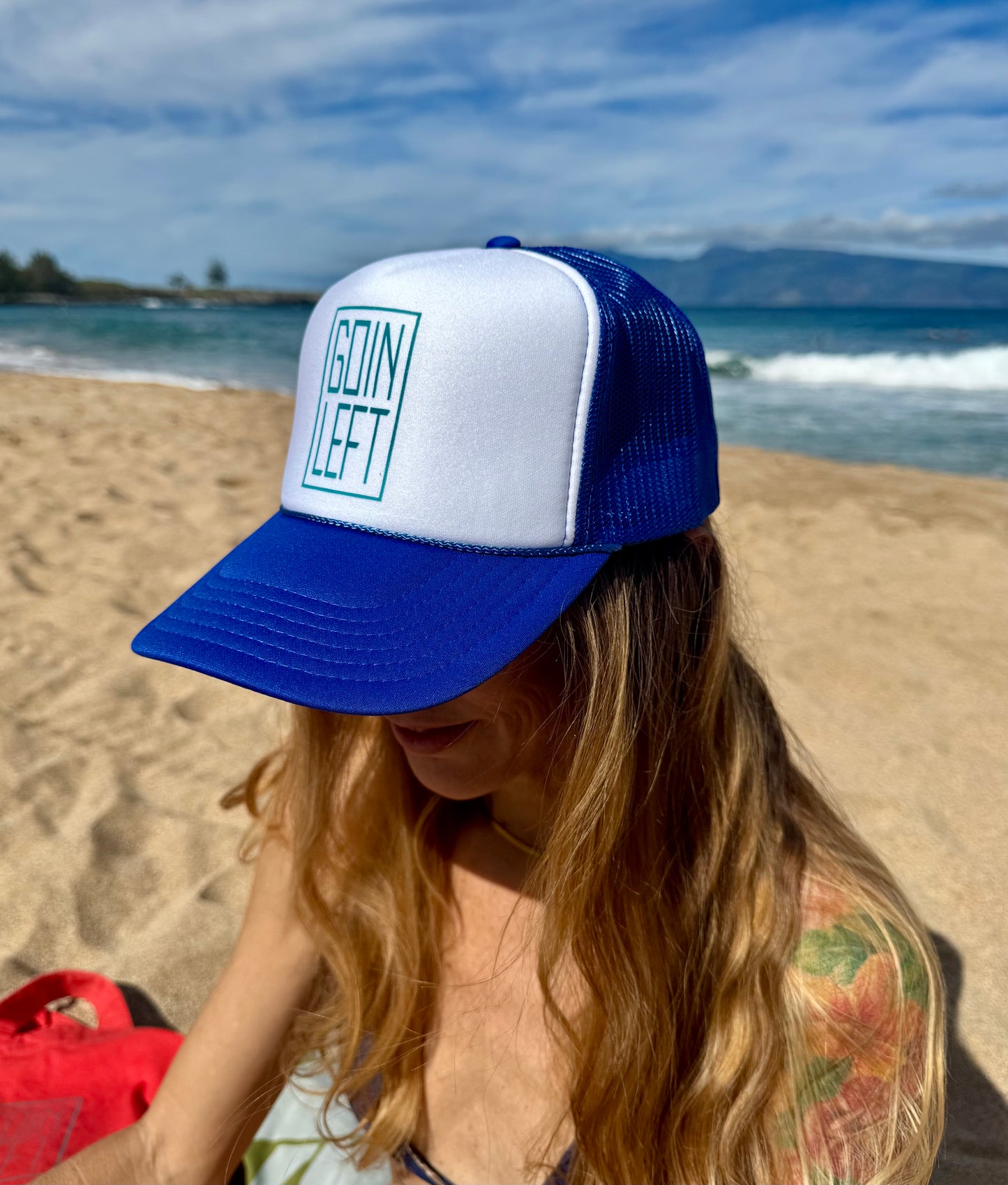 Goin Left OG Trucker Hat - Deep Aqua Ink