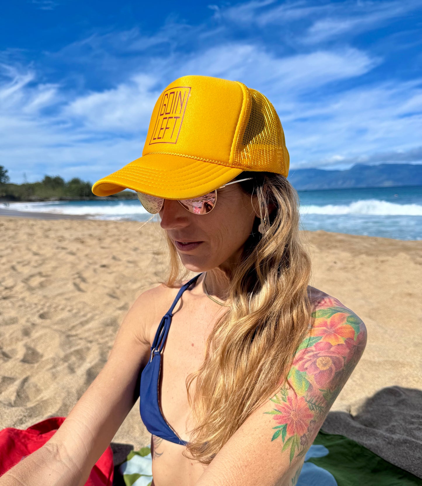 Goin Left OG Trucker Hat - Burgundy Ink