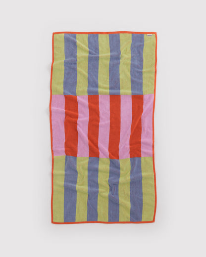 Baggu Bath Towel - Pool Stripe
