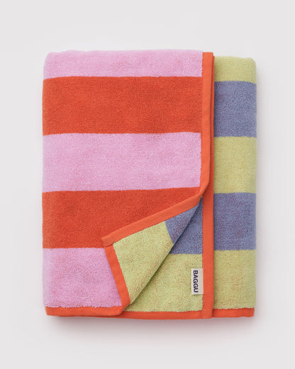 Baggu Bath Towel - Pool Stripe
