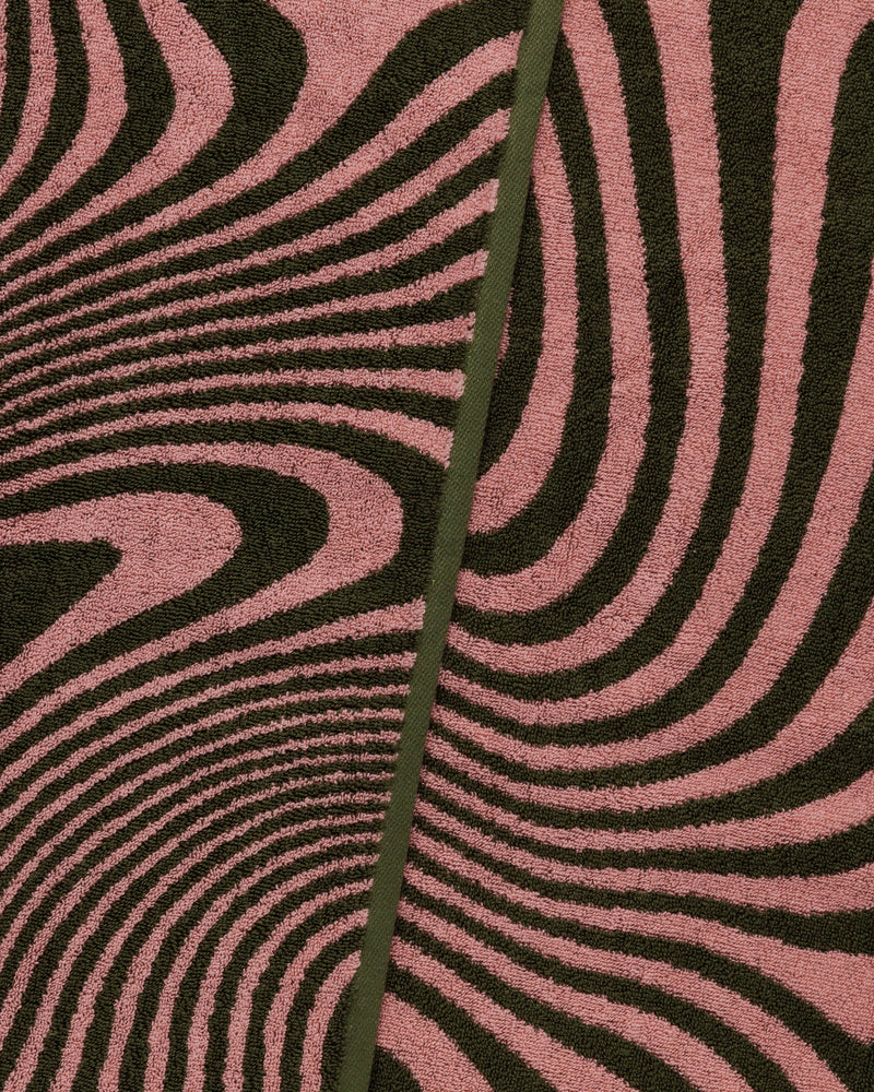 Bath Towel - Trippy Swirl Salmon