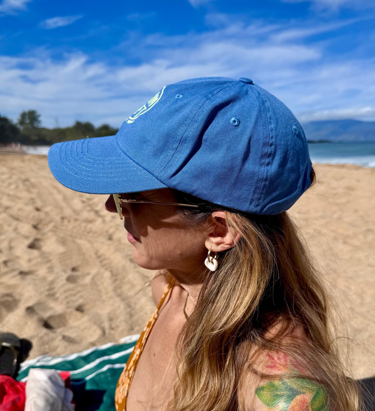 GL x Aloha to Zen Embroidered Dad Hat - Green Embroidery
