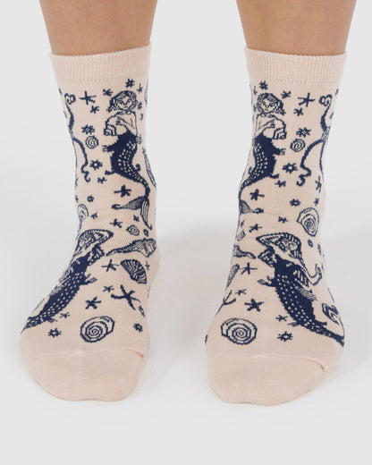 Baggu Crew Sock - Mermaid