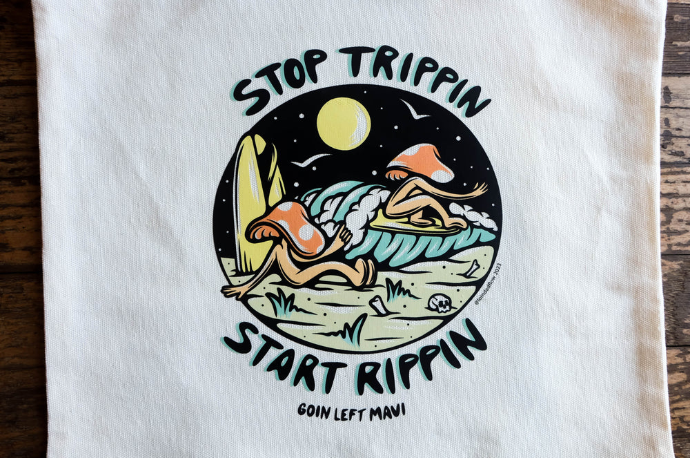 GL x Loindaflow Stop Trippin Cotton Canvas Tote Bag