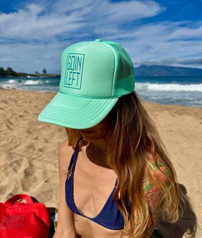 Goin Left OG Trucker Hat - Deep Aqua Ink