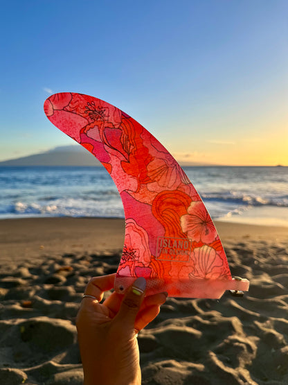 7.0 Makai Fin - Hot Pink Hibiscus