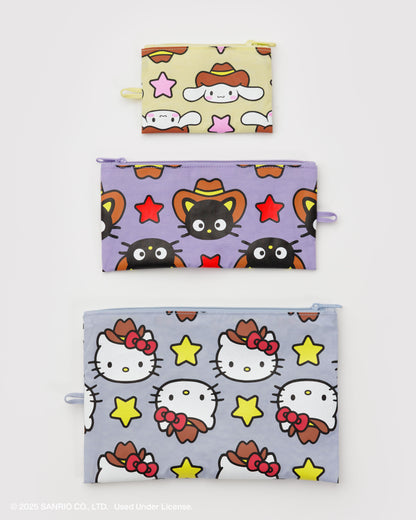 Baggu Flat Pouch Set - Hello Kitty and Friends Western