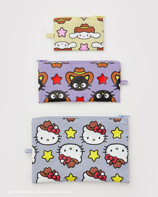 Baggu Flat Pouch Set - Hello Kitty and Friends Western