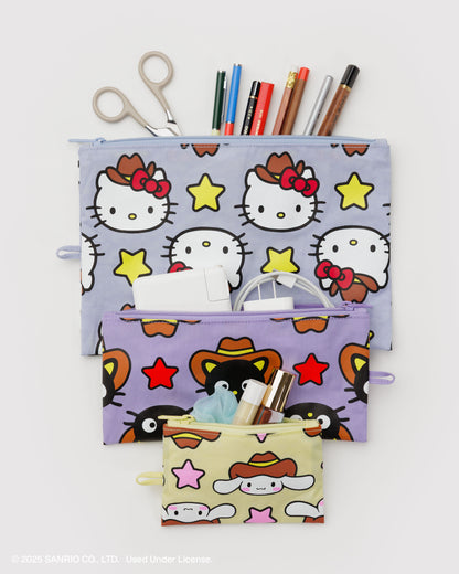 Baggu Flat Pouch Set - Hello Kitty and Friends Western