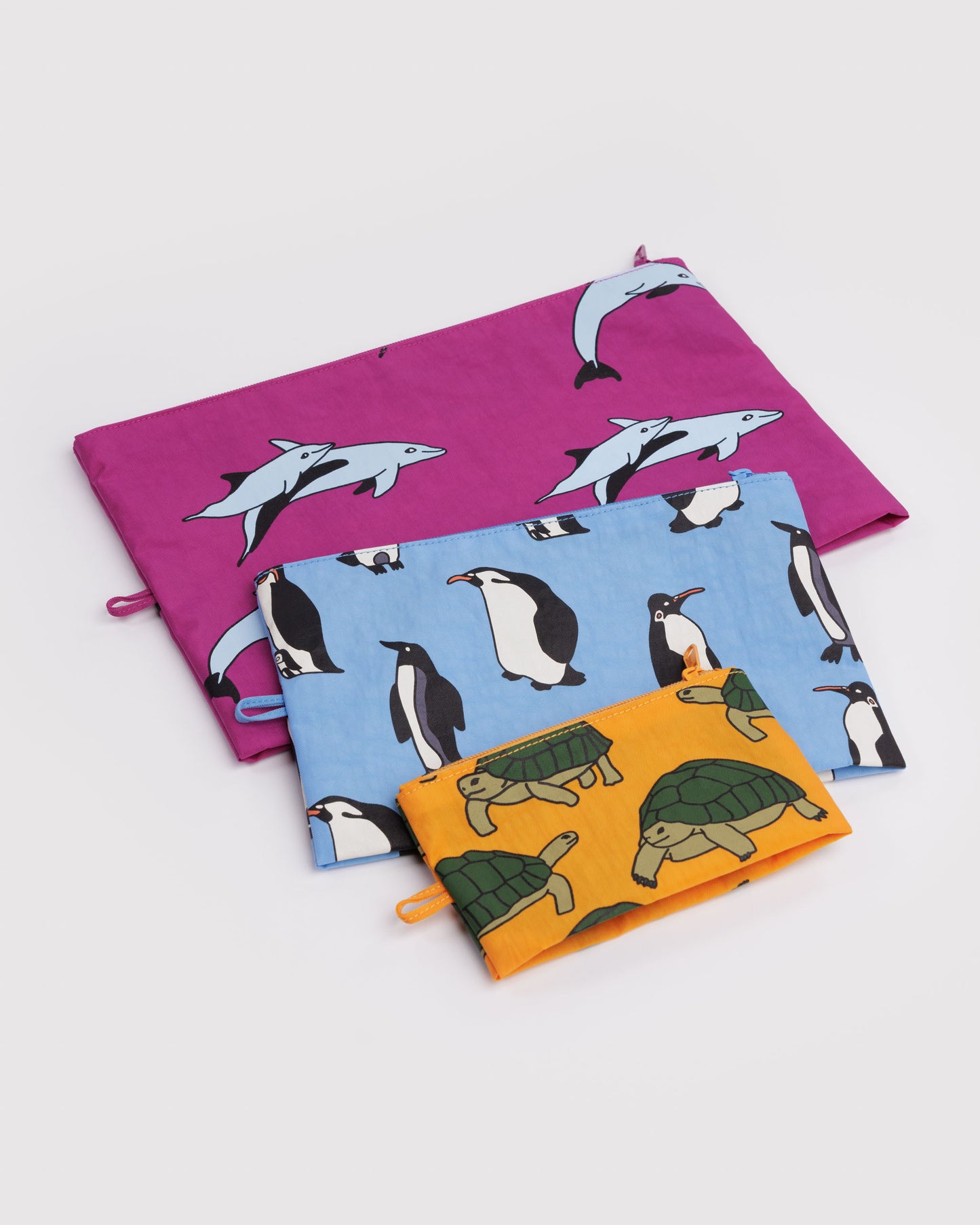 Baggu Go Pouch Set - Vacation Animals