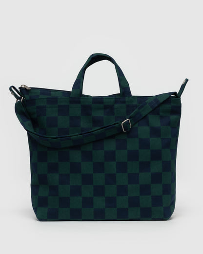 Baggu Horizontal Zip Duck Bag - Navy Green Check
