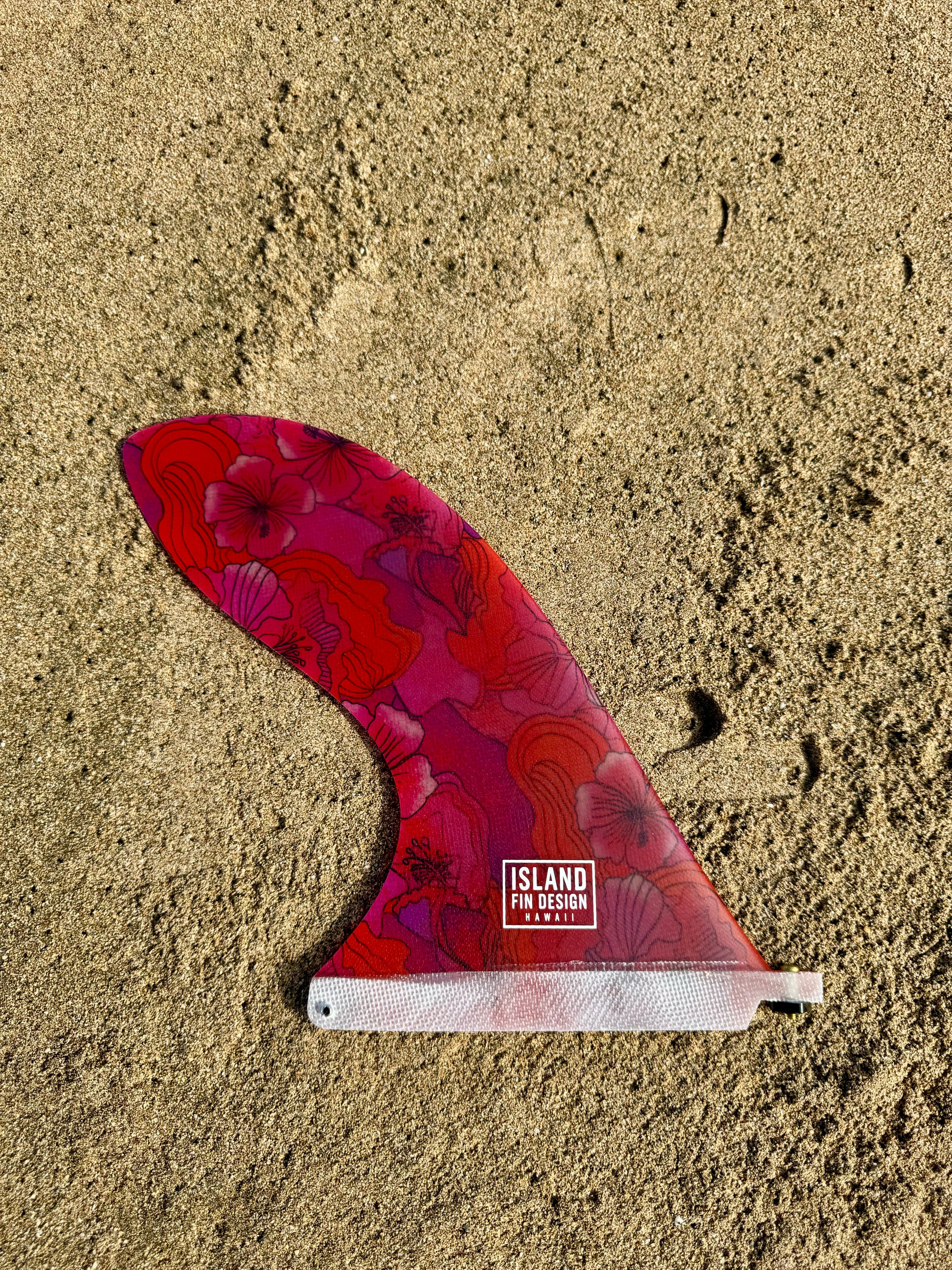 Island Fin Design - Pau Hana Fin - Hot Pink Hibiscus