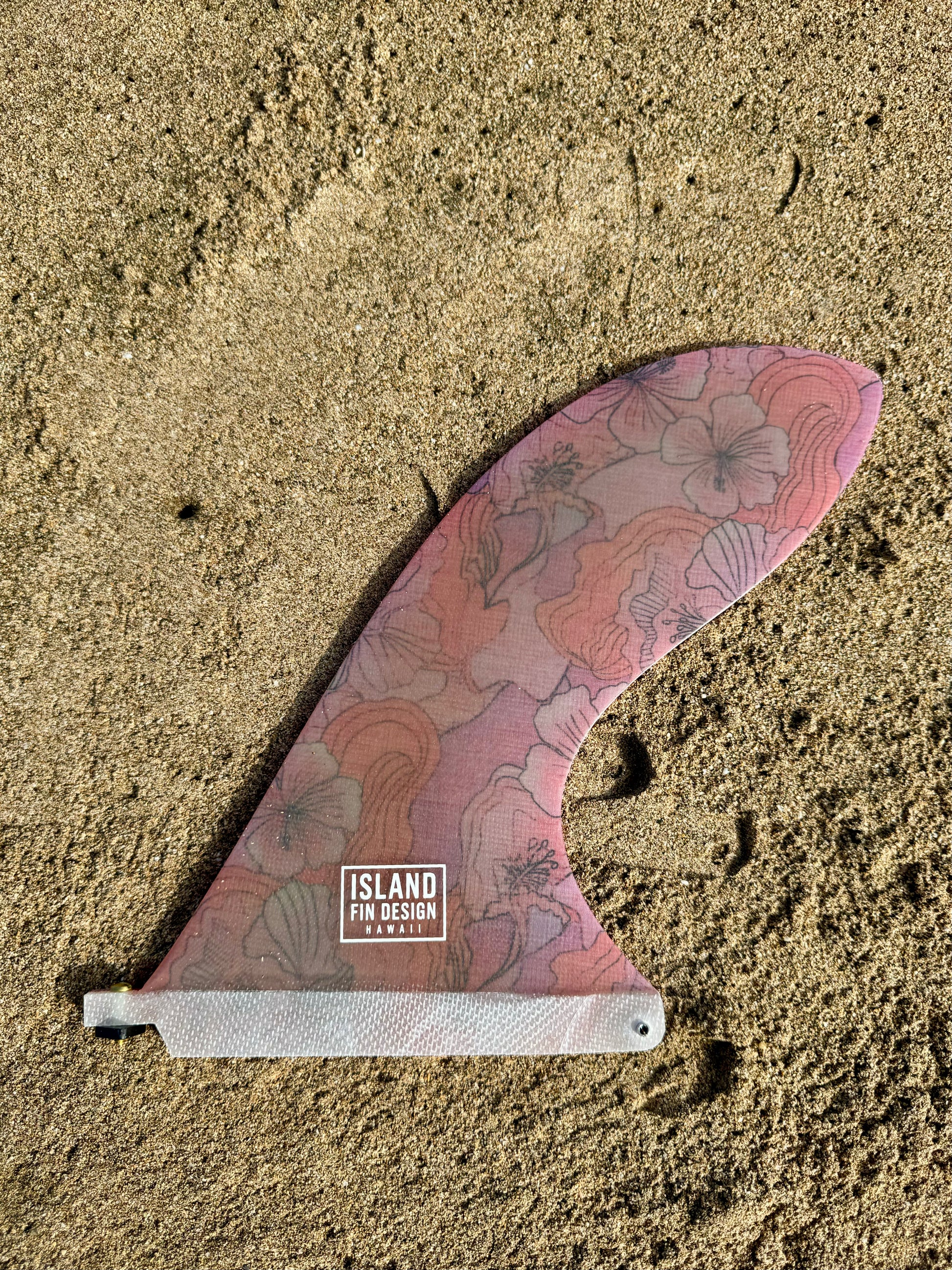 Island Fin Design - Pau Hana Fin - Hot Pink Hibiscus