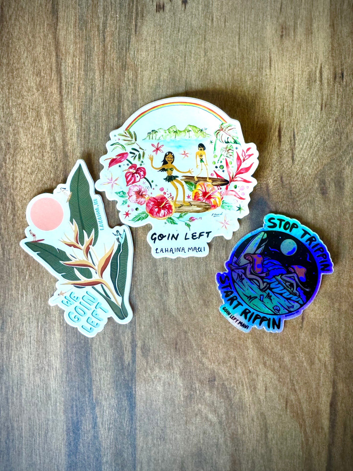 Goin Left Artwork Sticker Pack of 3
