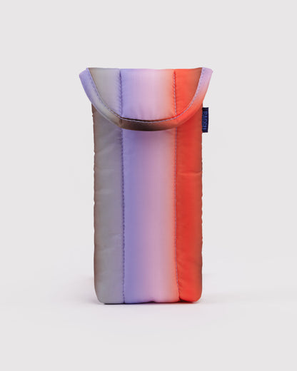 Baggu Puffy Glasses Sleeve - Gradient Stripe Poppy & Lilac