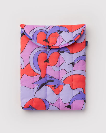 Baggu Puffy Laptop Sleeve 13"/14" - Dolphins