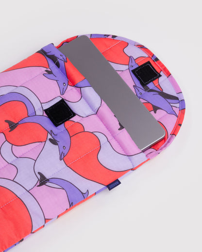 Baggu Puffy Laptop Sleeve 13"/14" - Dolphins
