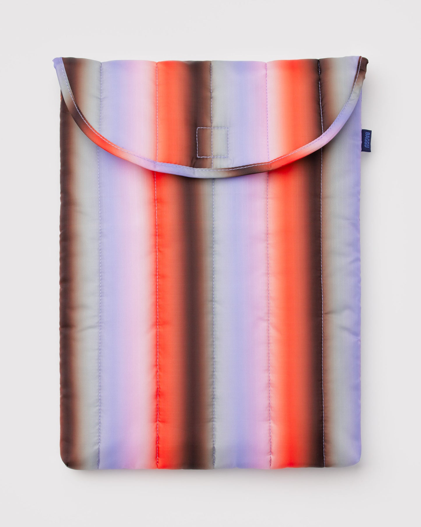 Baggu Puffy Laptop Sleeve 16" - Gradient Stripe Poppy & Lilac