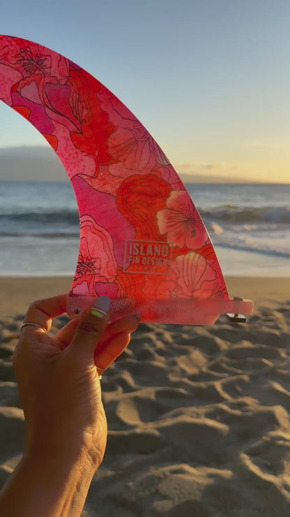 7.0 Makai Fin - Hot Pink Hibiscus