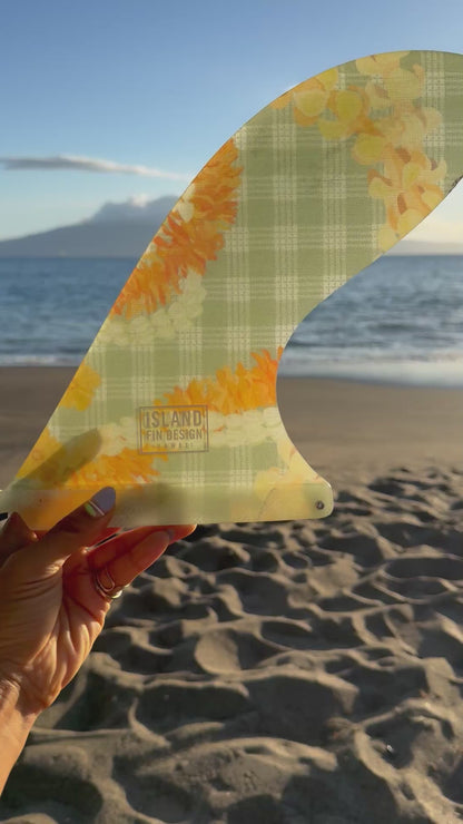 Island Fin Design Pau Hana Fin - Sage Palaka Lei