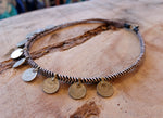 Macrame Long Coin Necklace - Made to Order