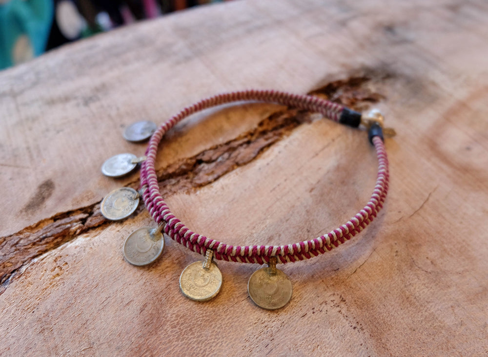 Macrame Shorty Coin Necklace - Made to Order