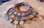Macrame Long Coin Necklace - Made to Order