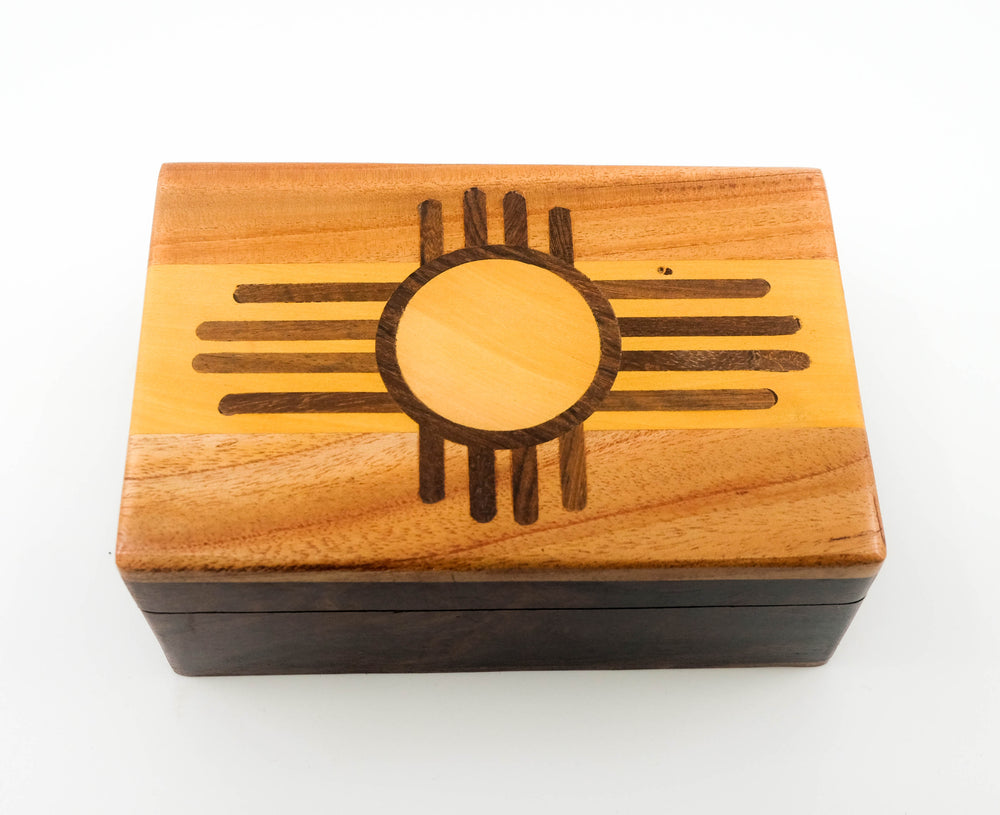 Wood Inlay Zuni Sun Box