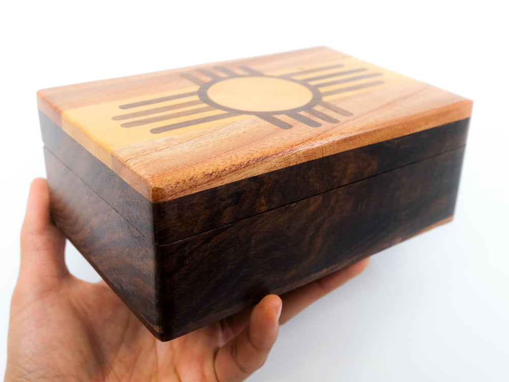 Wood Inlay Zuni Sun Box