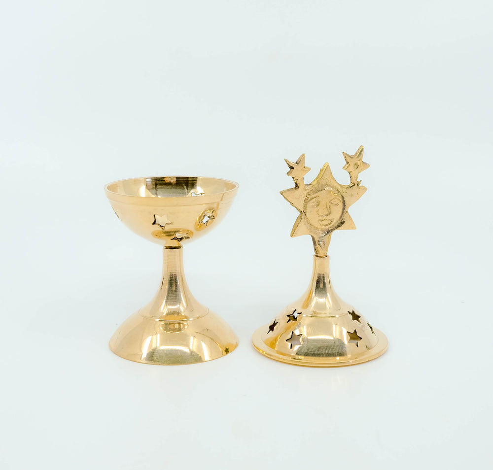 Brass Celestial Incense Burner - Stars