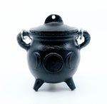 Cast Iron Cauldron - Triple Moon With Lid