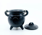 Cast Iron Cauldron - Triple Moon With Lid