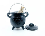 Cast Iron Cauldron - Triple Moon With Lid